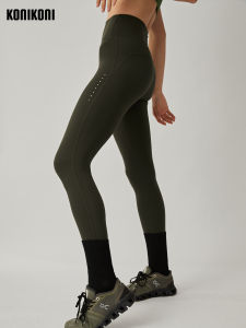 Quần Tập Yoga Nữ KoniKoni Super Her High Waist Butt Lifting Fitness Outwear Tight Thick Sporty Nine Points Nylon