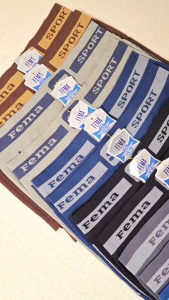 YASMINE - 3 Pcs Celana Dalam/CD Boxer Pria Spandek Rajut FEMA 7778 PREMIUM Tanpa Jahitan Size L XL XXL