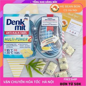 Viên tẩy rửa lồng máy giặt Denkmit Đức hộp 60v tẩy sạch các vết ố đen vết bẩn trong lồng giặt chống bám cặn trong lồng giặt điệt khuẩn tẩy trắng khử mùi hiệu quả giúp quần áo không bám bẩn và bị nấm mốc - mẹ bean bon