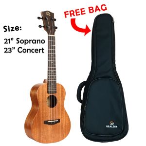 REALSUN (PS/ PC100) Soprano 21 Inch / Concert 23 Inch Ukulele Mahogany (FREE BAG) 尤克里里 Ukulele Gitar Murah