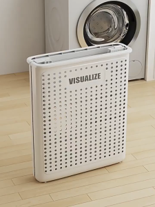 Folding dirty clothes basket bathroom laundry basket dirty clothes storage basket multifunctional wheeled storage basket