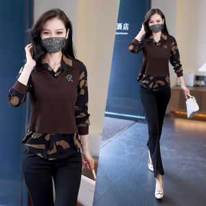 Womens Loose Fit Versatile Design Sensation Shirt Casual Style Long Sleeve Pure Color Button up Top for Autumn Season