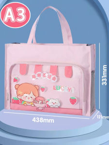 A3 Large Capacity Art Bag 8K File Bag Elementary School Students Handbag Book Bag Painting Tools Buggy Bag Childrens Painting Painting Kits for Art Students Only Tool Bag Art Bag Portable Bag Book Bag Tuition Bag