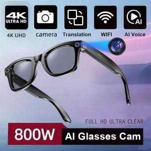2025New Men AI Camera Smart Glasses Wifi 800W Pixel 4K Ultra Clear Videography AI Translation 32GB Anti Blue Light Women Glasses