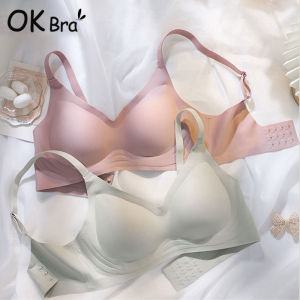 OK Bra Semi-liquid Non-wired Thin Jelly Strip Soft Support Womens Underwear Control Accessory Milk One-piece Seamless Bra For Women