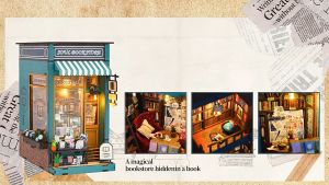 Booknook Soul Bookstore M2314 with Sensor Light 3D Wooden Puzzle Book Nook DIY Miniature Dollhouse Bookend