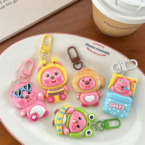 พวงกุญแจรูปลูปี้น่ารัก5ชิ้นพวงกุญแจรูปการ์ตูนบีเวอร์ตัวเล็กพวงกุญแจกระเป๋าสะพายตุ๊กตารูปเรซินน่ารักสำหรับเป็นของขวัญวันเกิดของคู่รักผู้หญิงหญิงสาว