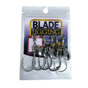 TEASER 5pcs HK043 Rotating Sequin Jigging Hook 8062 Slow Slow Jigging Stainless High Carbon Spoon Spinner Assist Hook Tackle