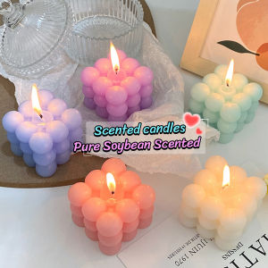 C.N. Scented Candle Smokeless Essential Oil Aromatherapy Geometric Rubiks Cube Modeling Party Candle