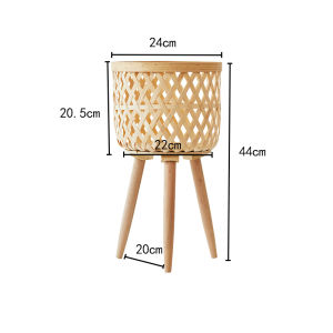 Skin1004 | Simple Modern Portable Bamboo Woven Flower Pot Rack