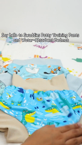 Swaddies PH New Cloth Potty Training Pants Set for Girls & Boys Breathable Cotton Blend Adjustable Sizes 2-Pack