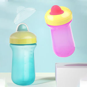 300ml Kids Water Bottle Leakproof Baby Sippy Cup with Handles  BPA-Free Spill Proof Toddler Cup Duck Mouth Design
