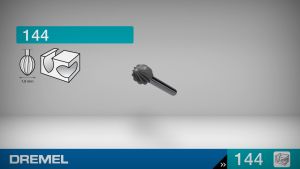 ดอกแกะสลักความเร็วสูง 7.8mm 144 Dremel