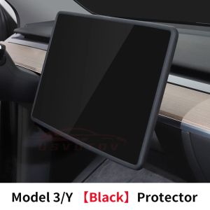 For Tesla Model 3 Y Highland Screen Protector Silicone Frame Display Edge Body Cover Central Control Accessories 2025 2024 2023