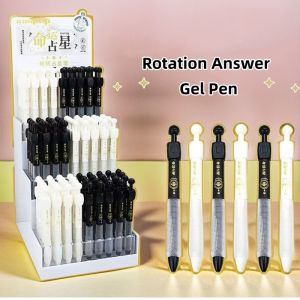 2Pcs Creative Destiny Astrology ABCD Answer Turn Pen ST Head 0.5mm Quick Drying Brush Question Pen Primary School Student Decompression Fun Fun Press Gel Pen