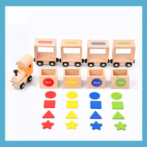 Wooden Magnetic Train Set Early Educational Toys For Kids Color And Shape Sorting Game Fine Motor Skills Development Toy