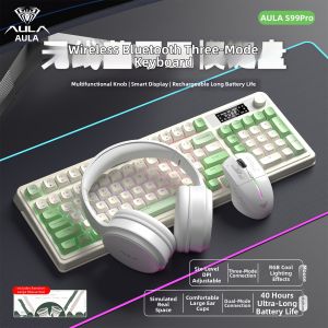 AULA | Bàn Phím Bluetooth cho Phụ Nữ Sử Dụng Văn Phòng Cảm Giác Tactile Tốt Bộ Đa Năng