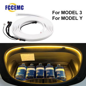 Upgrade 12V Front Trunk Brighten LED Strip Waterproof Flexible DIY Flexible Front Rear Trunk Silicone Light For Tesla Model 3 Y