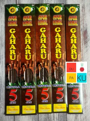 Dupa Hio Gaharu Ayur Herbal Menyala 5 Jam Produksi Putri Bulan 1 Pack Isi 5 Stik Aroma Terapi Wewangian Ruangan Original