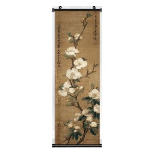 VIKAMA Vintage Hoa Lê Treo Tường Thảm Mềm Mại Bền Polyester Thư Pháp Gongbi Nghệ Thuật Cuộn Cổ Lụa Trang Trí Nhà Quà Tặng