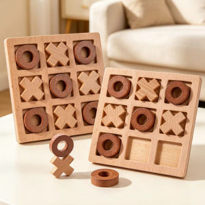 Montessori Play Game Wooden Toy Mini Chess Interaction Puzzle Training Brain Learing Early Educational Toys Gifts For Children