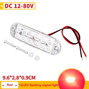 2PCS Ultra-Thin vehicle LED Strobe Flashing Warning Light 12V 24V for RV Trailer Car Truck - Easy Install Signal Lamp Indicator