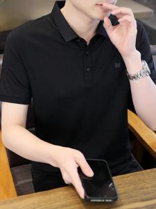 HENGYUANXIANG | Loose Polo Shirt Mens Short Sleeve Summer Trendy Collar T-Shirt Youth Popular Standard Fit Embroidery Modern Style Cotton Blend
