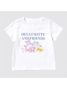 Áo Thun Tay Ngắn Cotton Nguyên Chất Dễ Thương Của Sanrio Dành Cho Cả Nam Và Nữ Chất Liệu Cotton Thoáng Khí Thoải Mái Mùa Hè