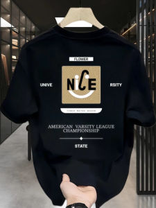 Áo Thun Nam Tay Ngắn Cotton Phong Cách Mỹ Thời Trang Mùa Hè Thường Ngày in Họa Tiết Thoáng Khí Thoải Mái