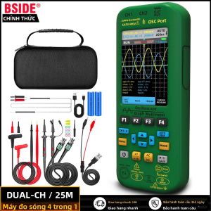Máy Đo Dao Động Cầm Tay Kỹ Thuật Số BSIDE 4 Trong 1 Với Chức Năng Tạo Tín Hiệu Máy Kiểm Tra Dòng Điện Kênh Đôi O7:25MHz/O9:50MHz
