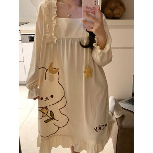 Childrens Cotton Pajamas Long Sleeve Cartoon Dress Home Clothes for Girls Spring Autumn New Style Pure Cotton Sleepwear