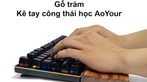 Kê tay công thái học - Kê tay bàn phím - Gỗ tràm