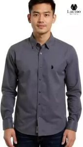 💥Men’s Premium Cotton Long Sleeve Shirt – Solid Color Smart Casual Wear🍁🍁