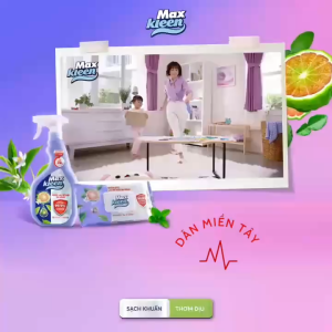 Combo 3 Chai Xịt Nước Lau Bề Mặt Đa Năng MaxKleen 520ml – Sạch Nhanh Diệt Khuẩn