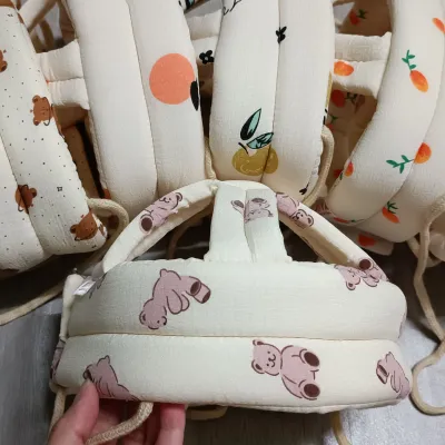Mũ bảo vệ đầu cho bé Royal vải cotton hoặc vải muslin cao cấp - Nón bảo hiểm bảo vệ đầu cho bé tập ngồi/ tập bò/ tập đi an toàn