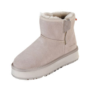 Womens Thick Bottom Snow Boots Fur Lined Winter Shoes Waterproof Rubber Sole Casual round Toe Short Boot Fashion 2024