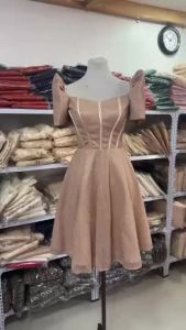 PREMIUM Filipiniana Midi Dress High-quality candy crush fabric