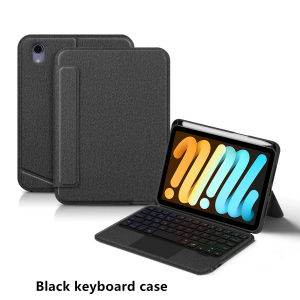 AJIUYU | Touchpad Keyboard for iPad Mini A17 Pro Case with Pencil Holder for iPad mini 7 mini6 8.3 Tablet Backlit Keyboard Cover Foli