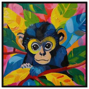 Tranh con khỉ phong thủy cầu may mắn. Tranh treo tường dán tường trang trí nội thất.CGI-1149