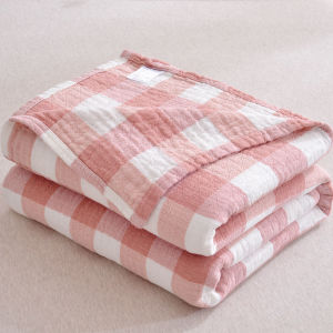 Mềm đa chức năng 3-Lớp vải kẻ sọc chăn cỡ Queen vua tinh khiết bông chăn điều hòa không khí mùa hè Ga Trải Giường