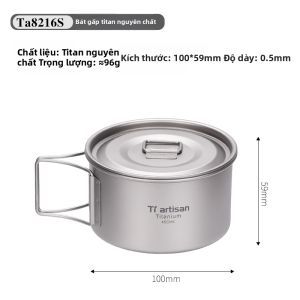 Tiartisan | Bát Titanium Sạch Gấp Đựng Ngoài Trời