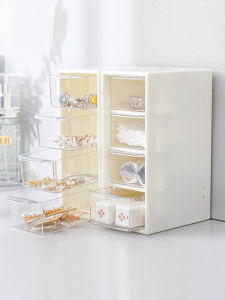 กล่องเก็บอุปกรณ์แต่งหน้าในห้องน้ำ กล่องเก็บผ้าเช็ดตัว กล่องเก็บเส้นยางยืด ชั้นวางเครื่องสำอางแบบติดผนัง สไตล์ญี่ปุ่น สีพื้น