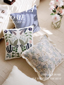 Blue Modern Minimalist Luxury Sofa Pillowcase Home Decorative Cushion Cover Sample Room Bedding Universal Square Rectangle Shape