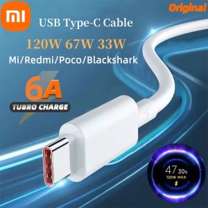 Xiaomi 6A 120W Usb Type C Turbo Fast Charging Cable Redmi 13 12 11 10 Pro Super Poco x3 Note K70 60 50 40 Mi 11/12/11 Ultra/11T