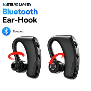 kebidumei | KEBIDUMEI Ear Hook Earphone 180 Rotation Bluetooth Headphone Business Wireless Headset HiFi Stereo Noise Cancelling Earbud
