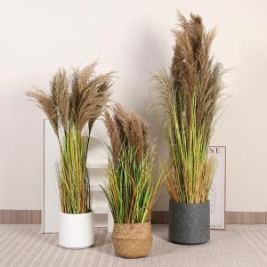 Natural Reed Simulation Plant Floor Standing Pot for Home Living Room Shophouse Homestay Landscape Clothing Store Decoration