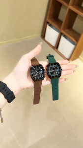 (promo) Jam Tangan wanita Korea Sport Analog Chrono dengan Desain Silikon Rubber yang Populer