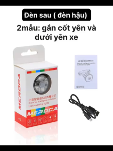 Đèn sau( đèn hậu) 7 màu Meroca dành cho xe đạp