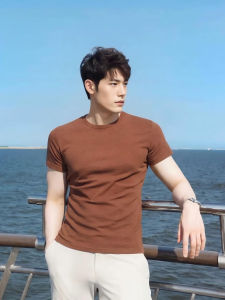 Áo Thun Tay Ngắn Cotton Màu Nâu cho Mùa Hè
