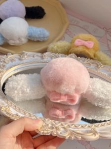 หมวกครัวขนนุ่มสไตล์การ์ตูนน่ารักพร้อมกิ๊บติดผมจาก Yuzuki Handmade สินค้าเสริมสำหรับผู้หญิงและเด็ก